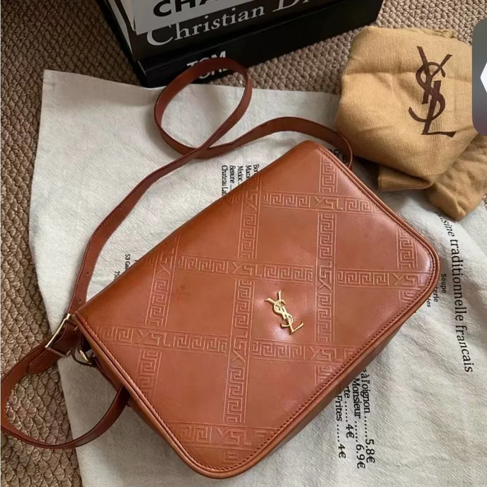 Yves Saint Laurent Brown Crossbody Bag- Authenticity provided - Picture 1 of 8